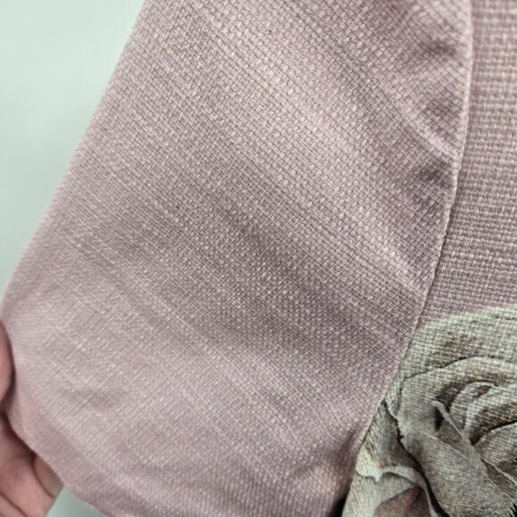 Asos Light Pink Floral Textured Back V-Neck Midi Dress Size 4 - Picture 10 of 15